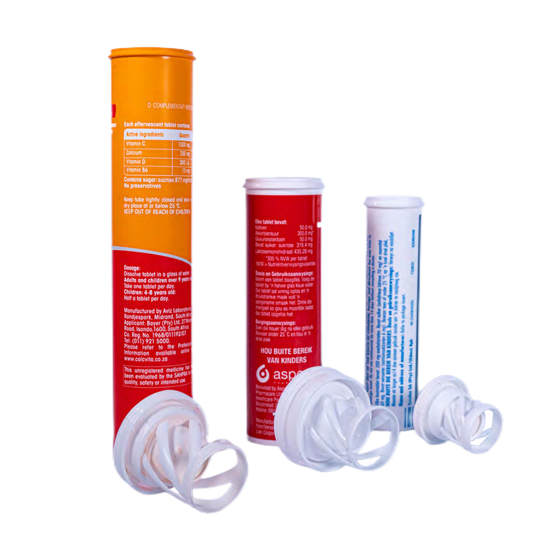 Plastic medicine bottles with open caps